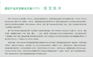 MSC公司虚拟产品开发解决方案在航空航天领域的技术学习交流